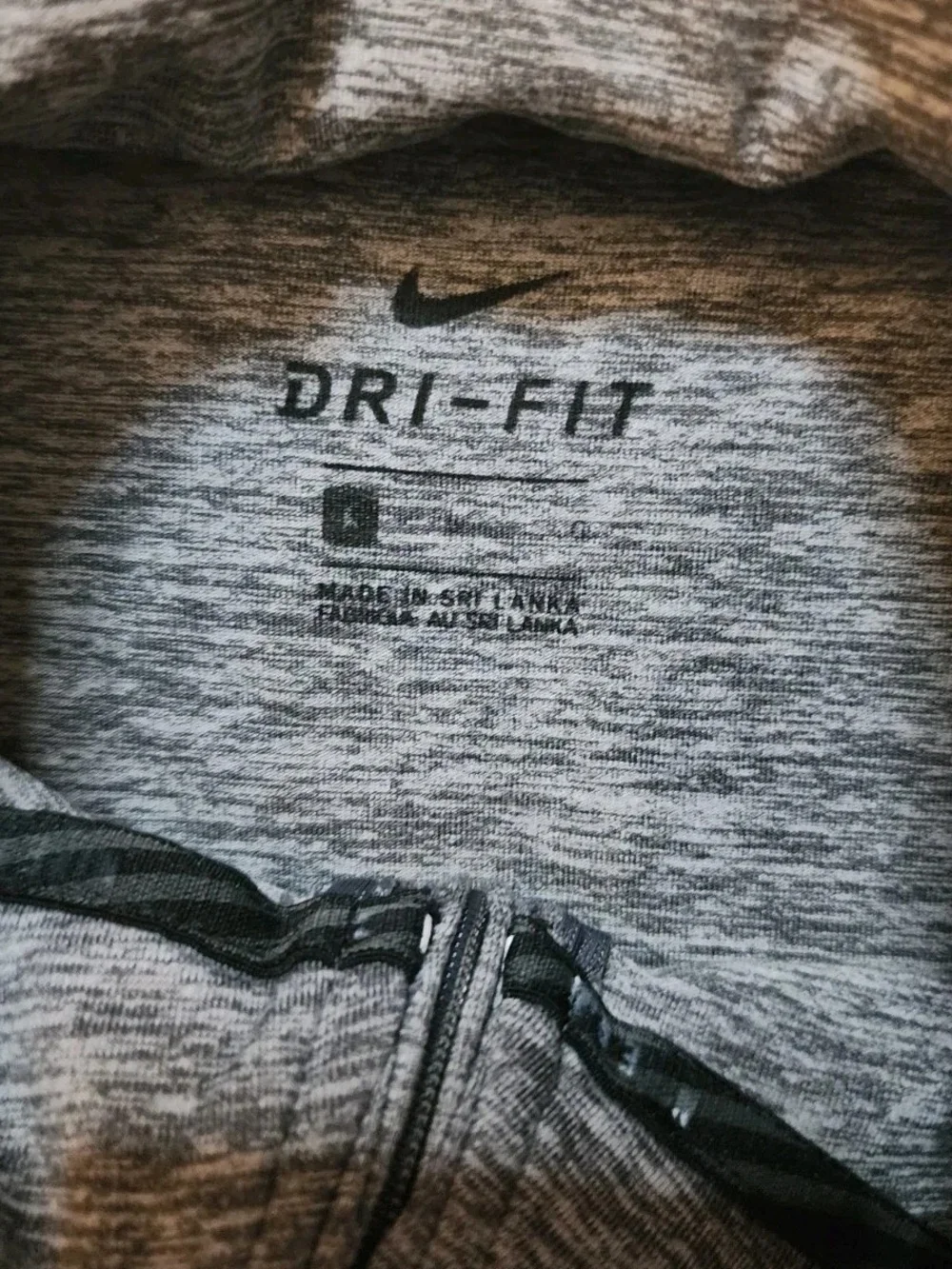 Nike Dri Fit Element 1/2 Half Zip Running Top Large Shirt Gray Gym